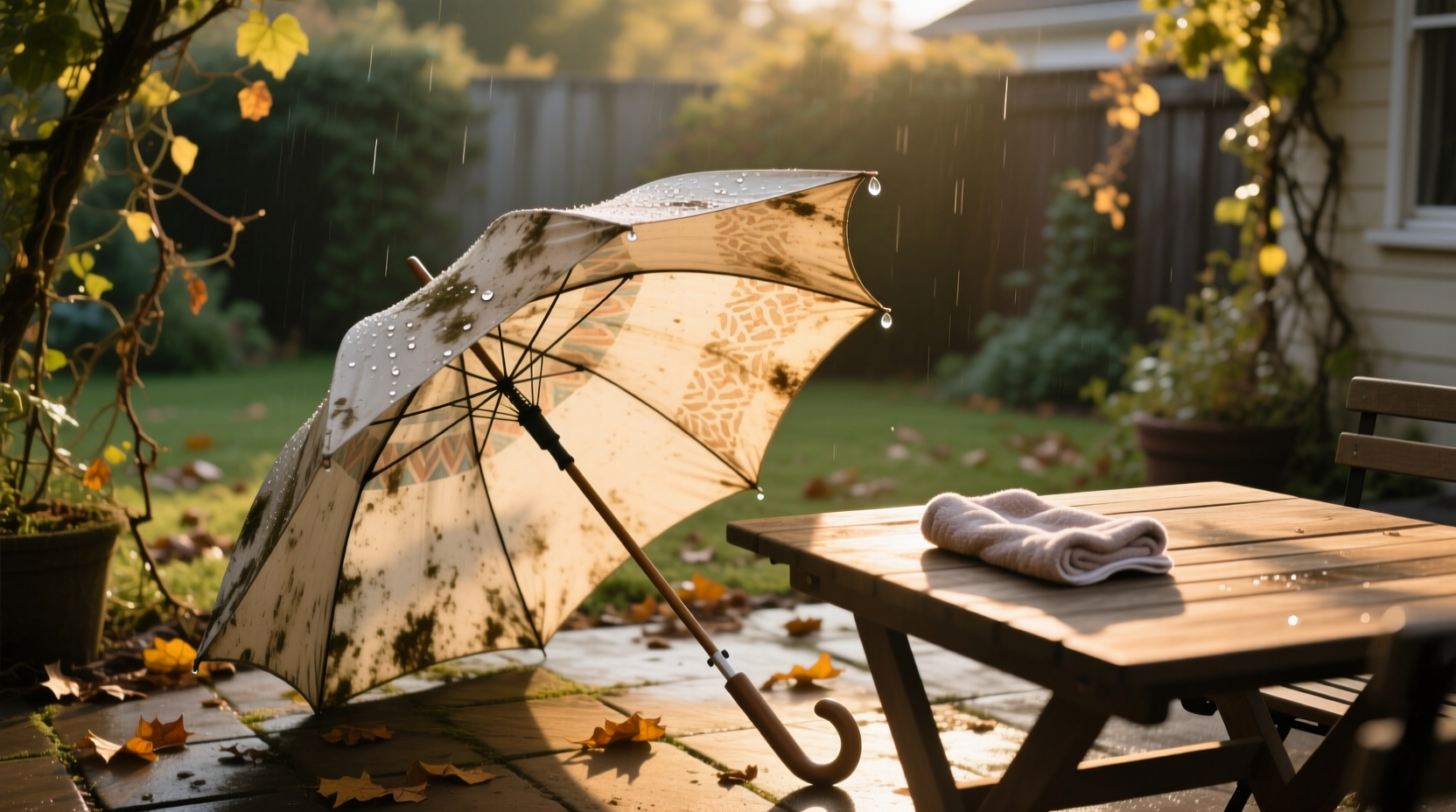 you need to clean your outdoor umbrella