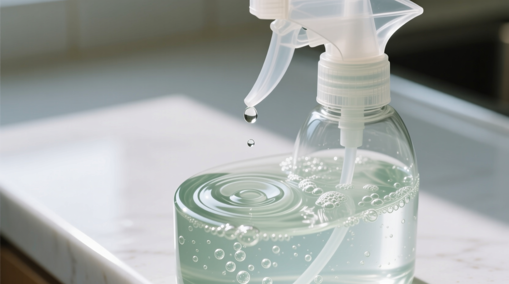 dilute dish soap with water in a spray bottle