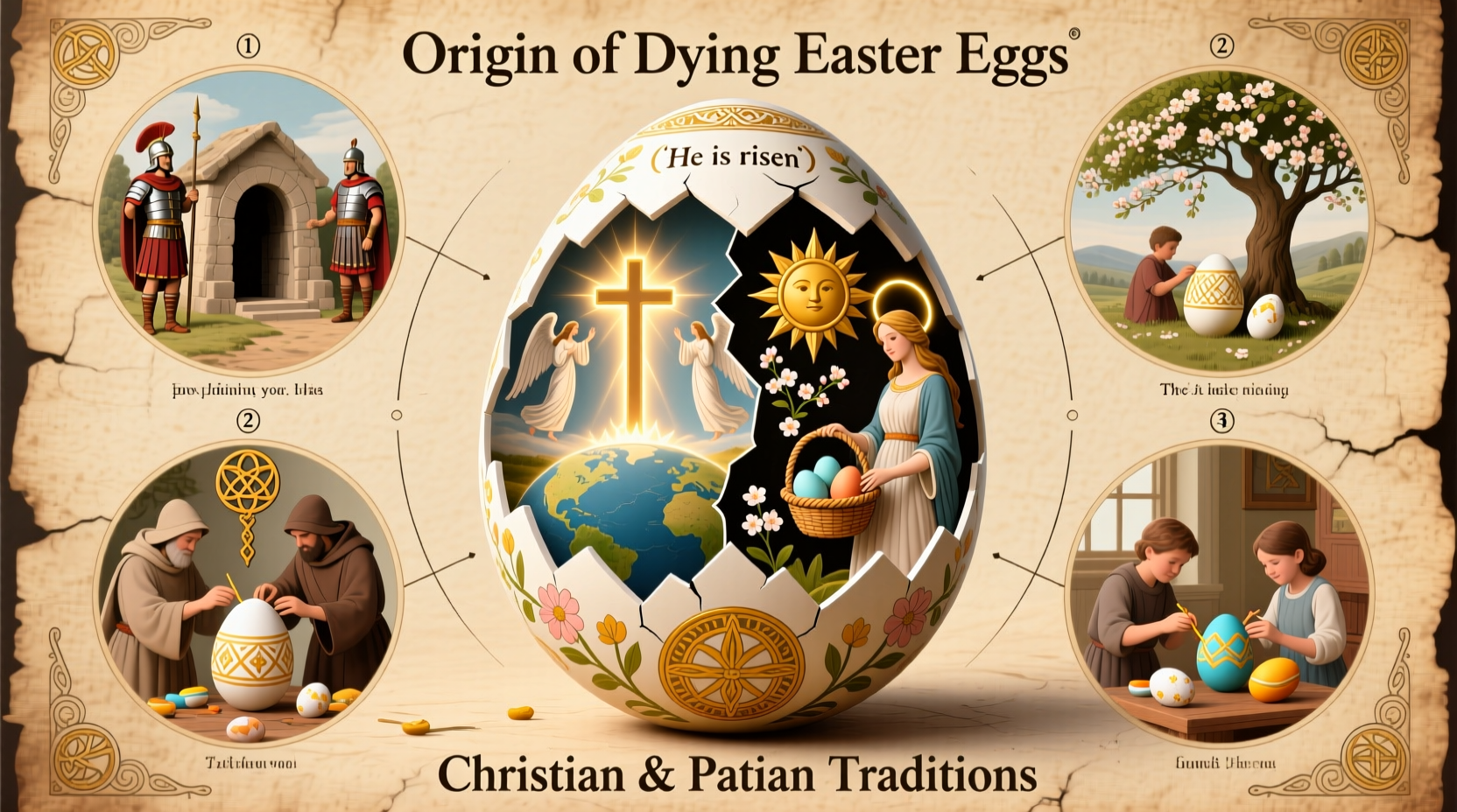 where did dying easter eggs originate