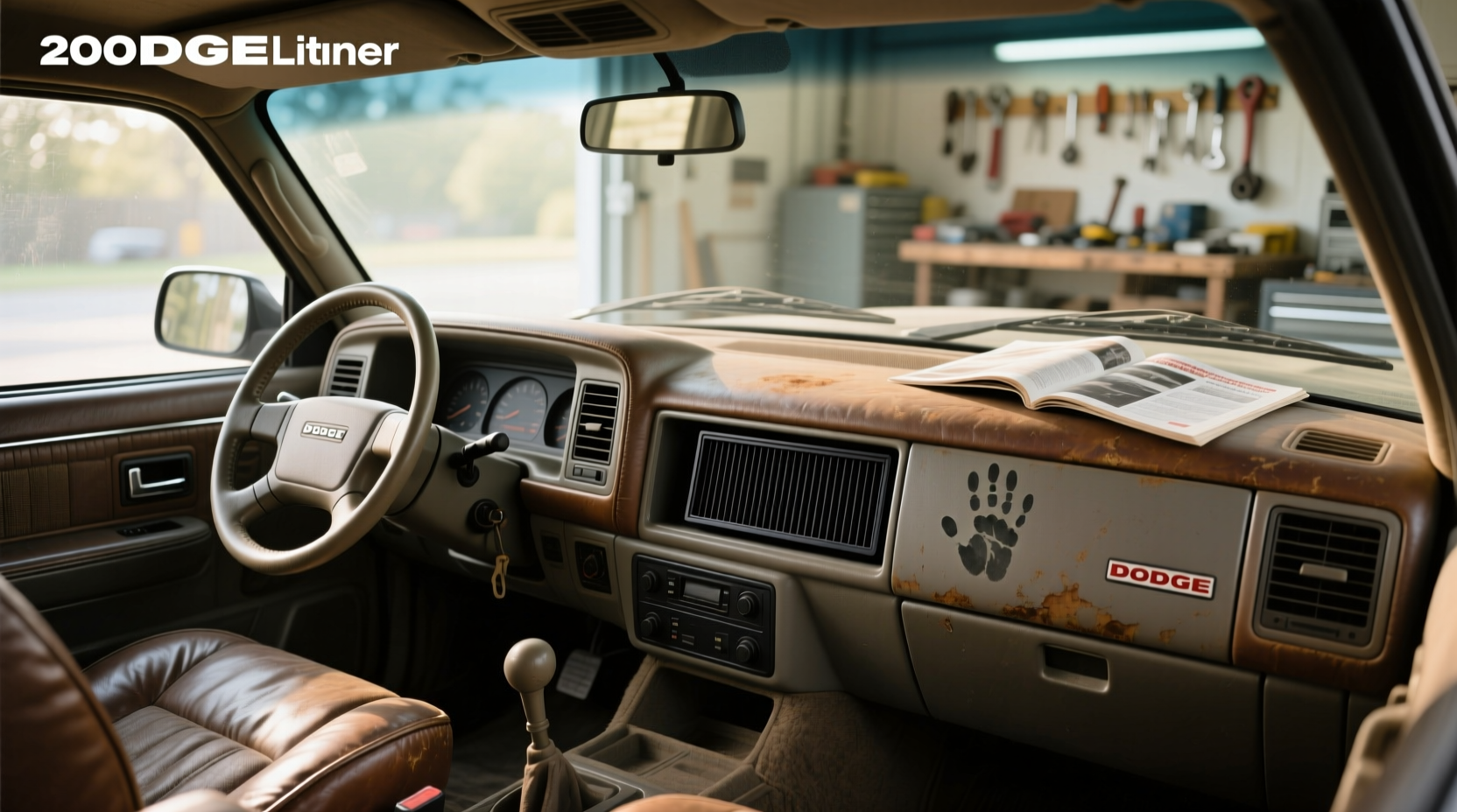 Aftermarket cabin air filter installed in modified housing of a 2002 Dodge Dakota