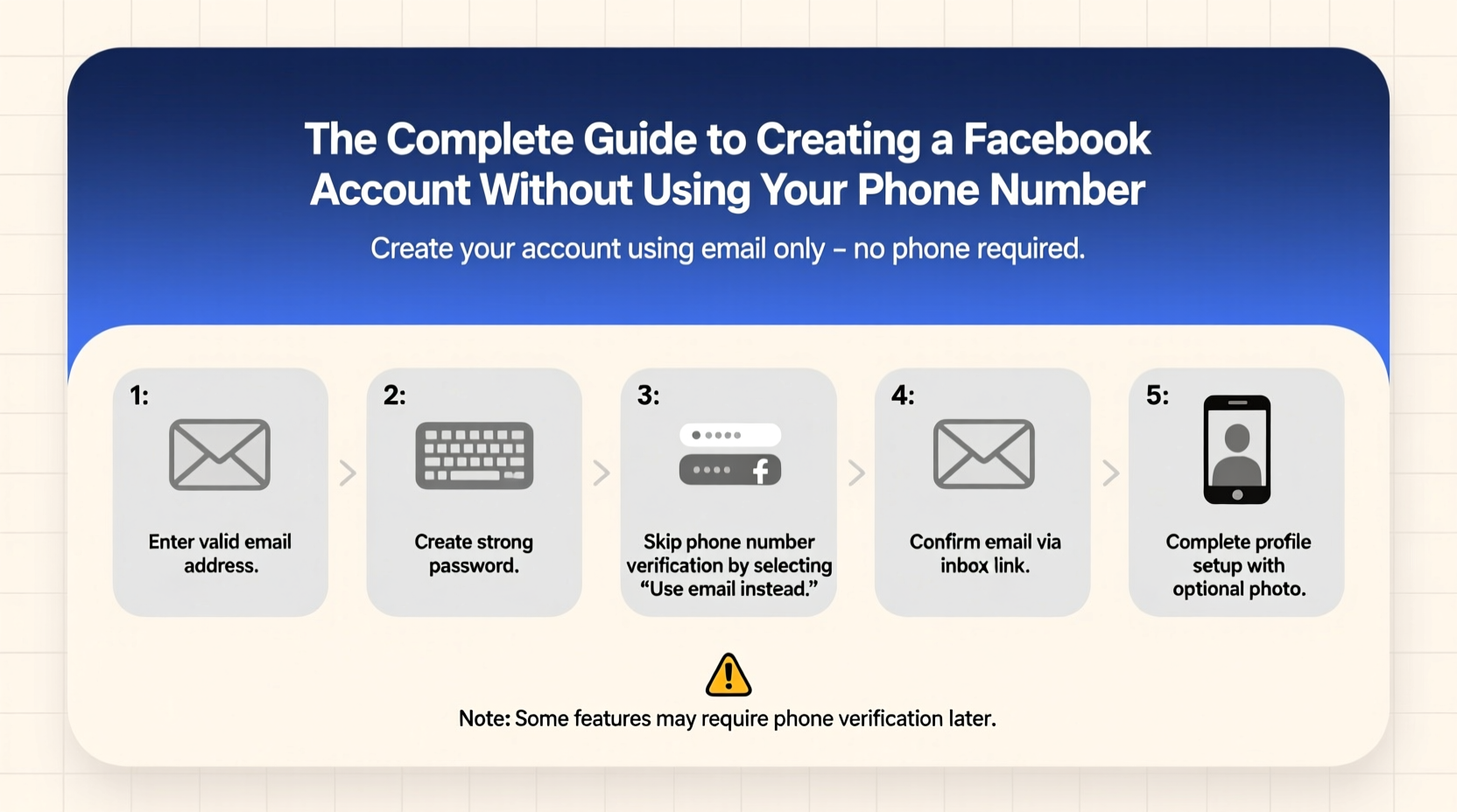 the complete guide to creating a facebook account without using your phone number