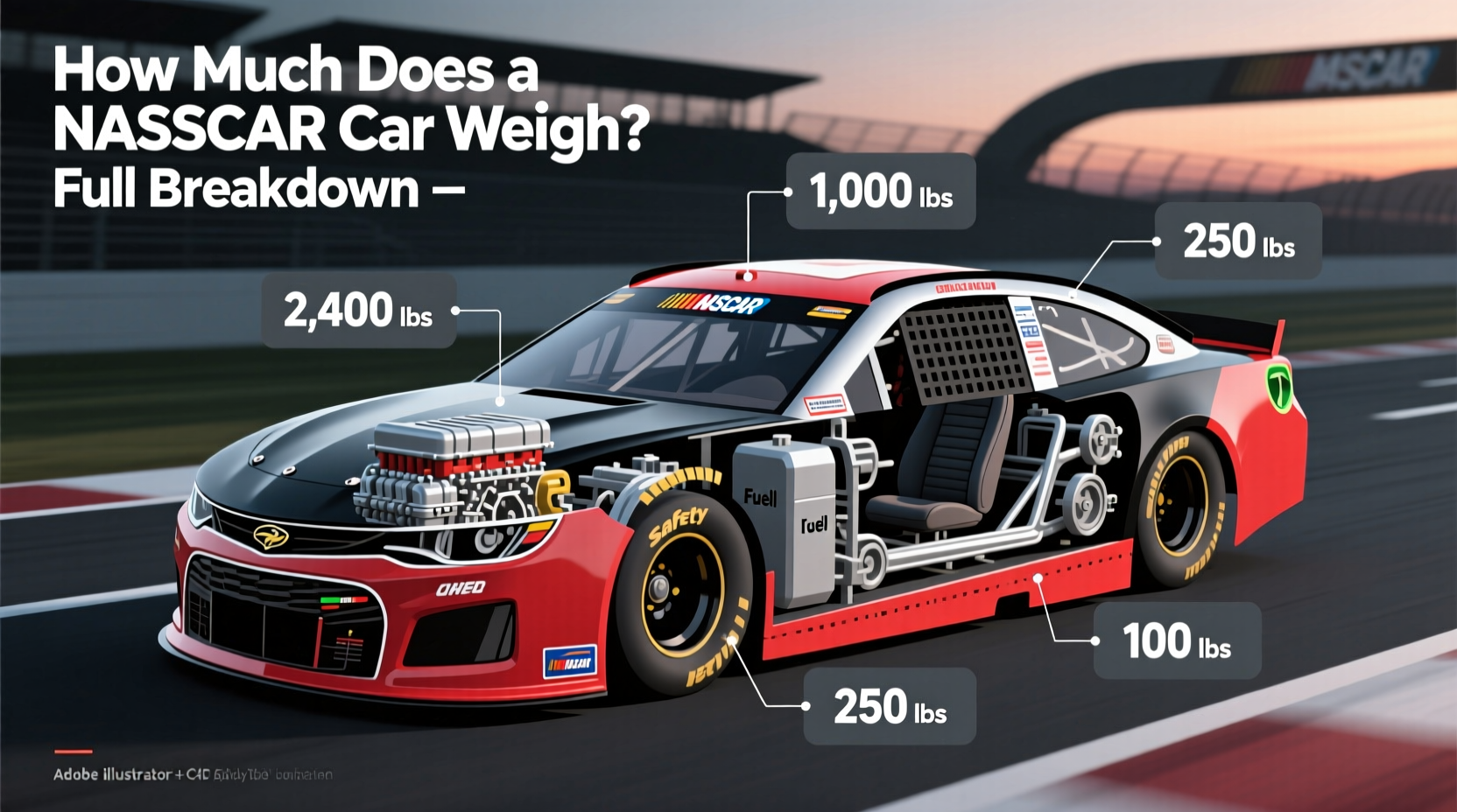 how much does a nascar car weigh
