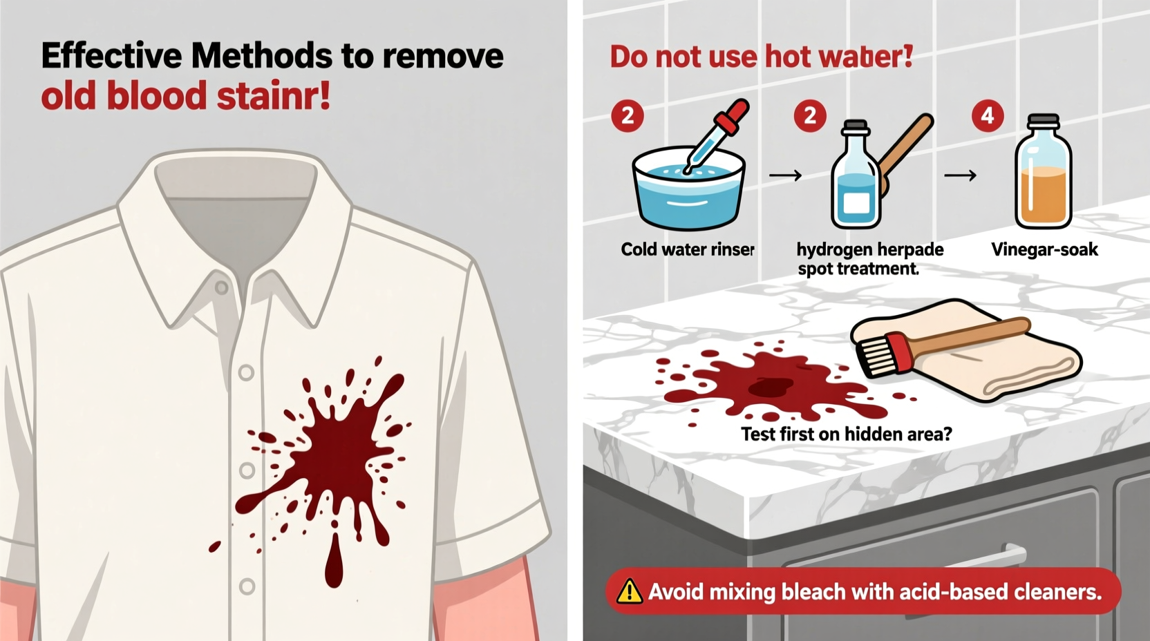 effective methods to remove old blood stains from any fabric or surface