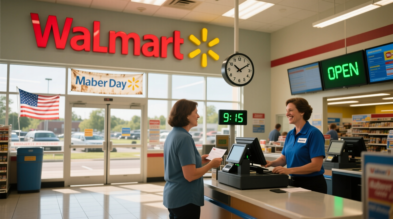 is walmart money center open on labor day