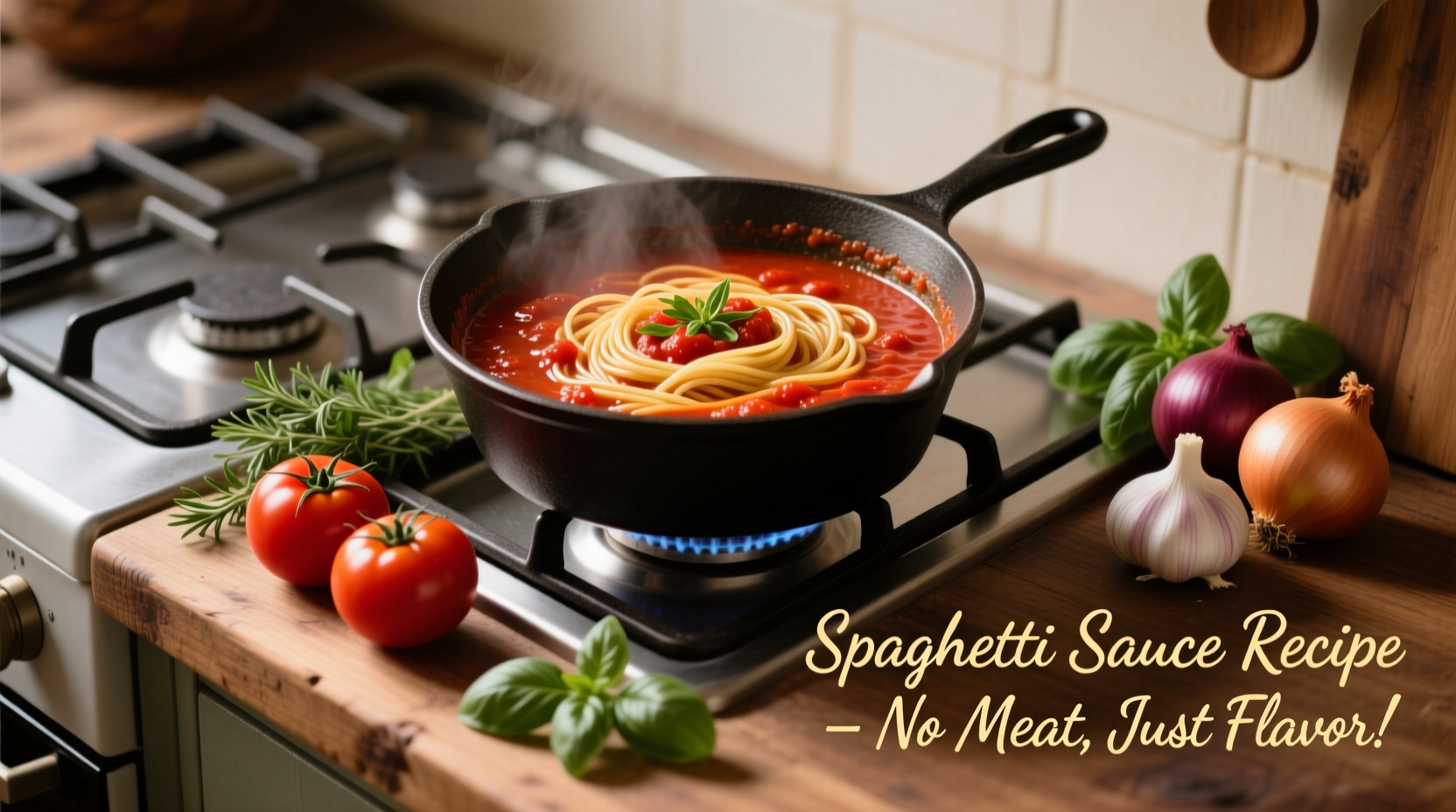 20-Minute Spaghetti Sauce Recipe: Tomato Sauce, No Meat