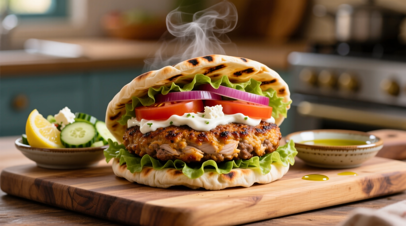 how to make greek gyro burgers