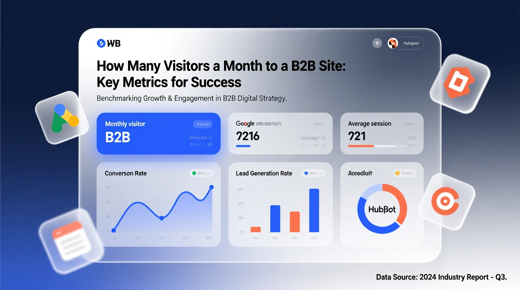 how many visitor a month to a b2b site