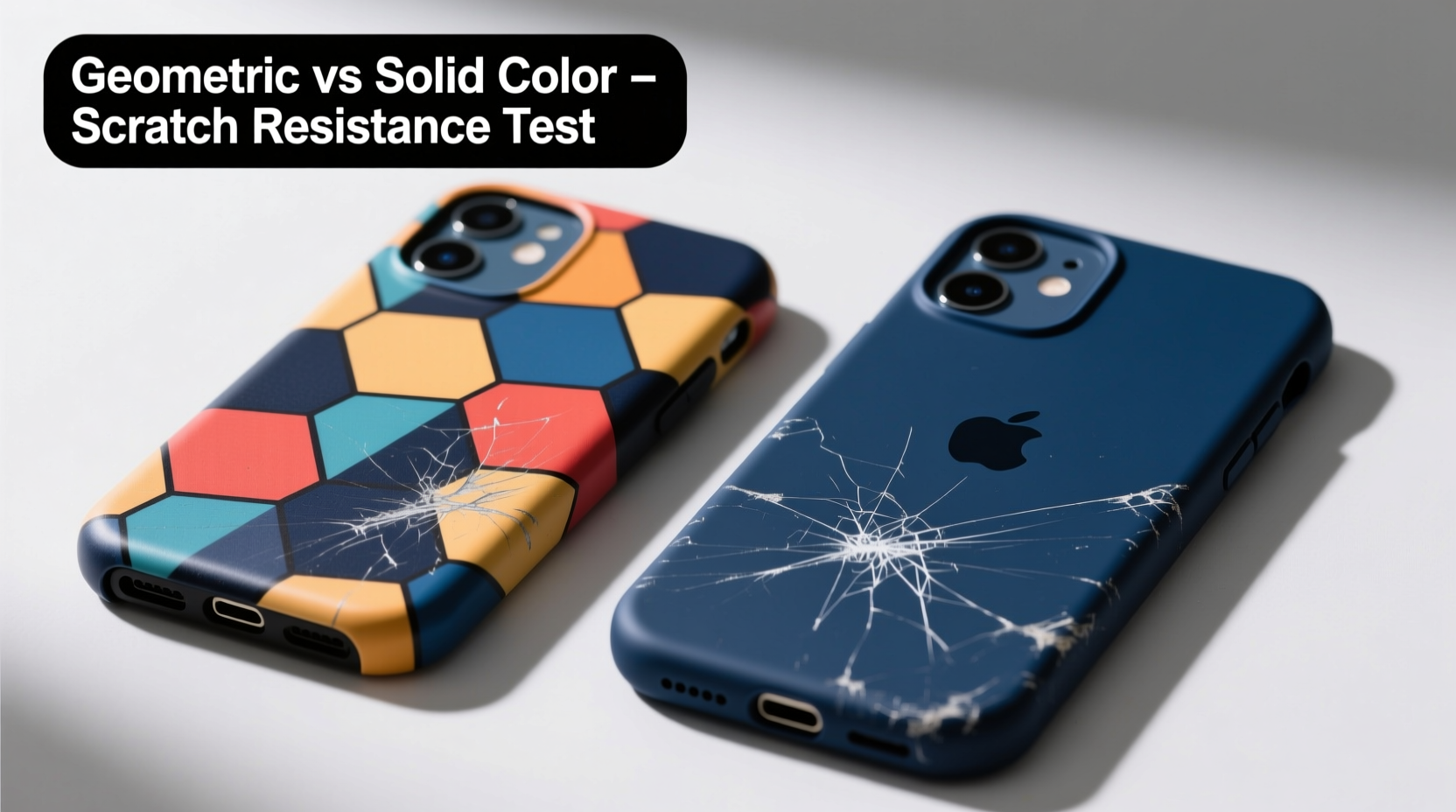 geometric vs solid color iphone cases which one hides scratches better