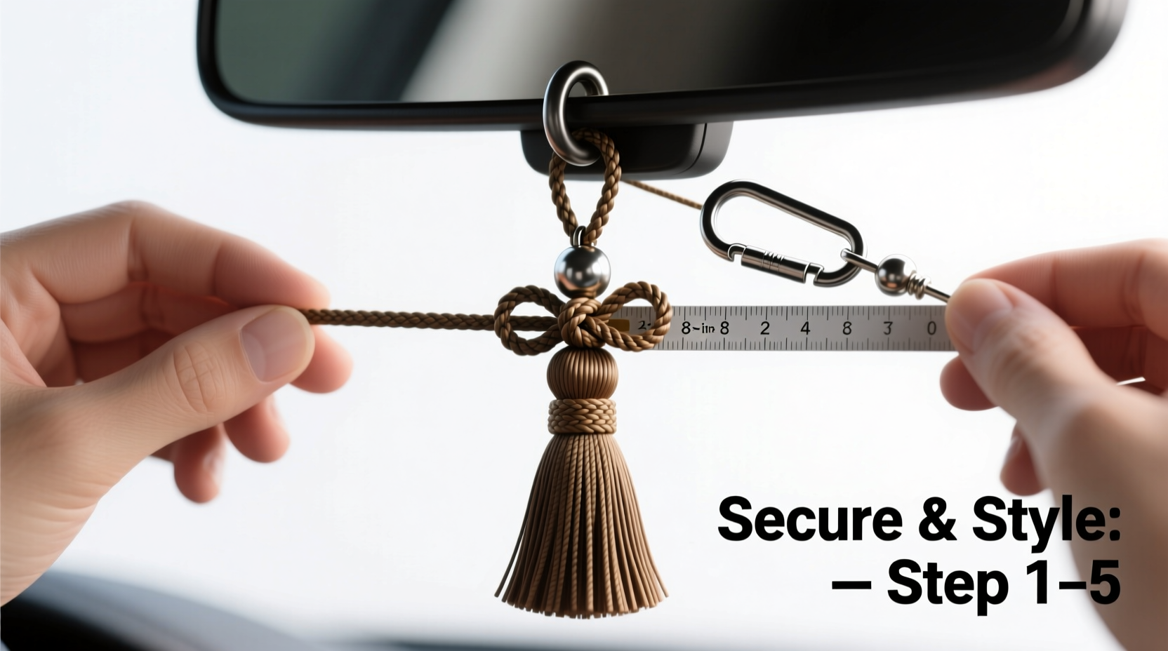 step by step guide how to securely attach a tassel to your car hanging for style and safety