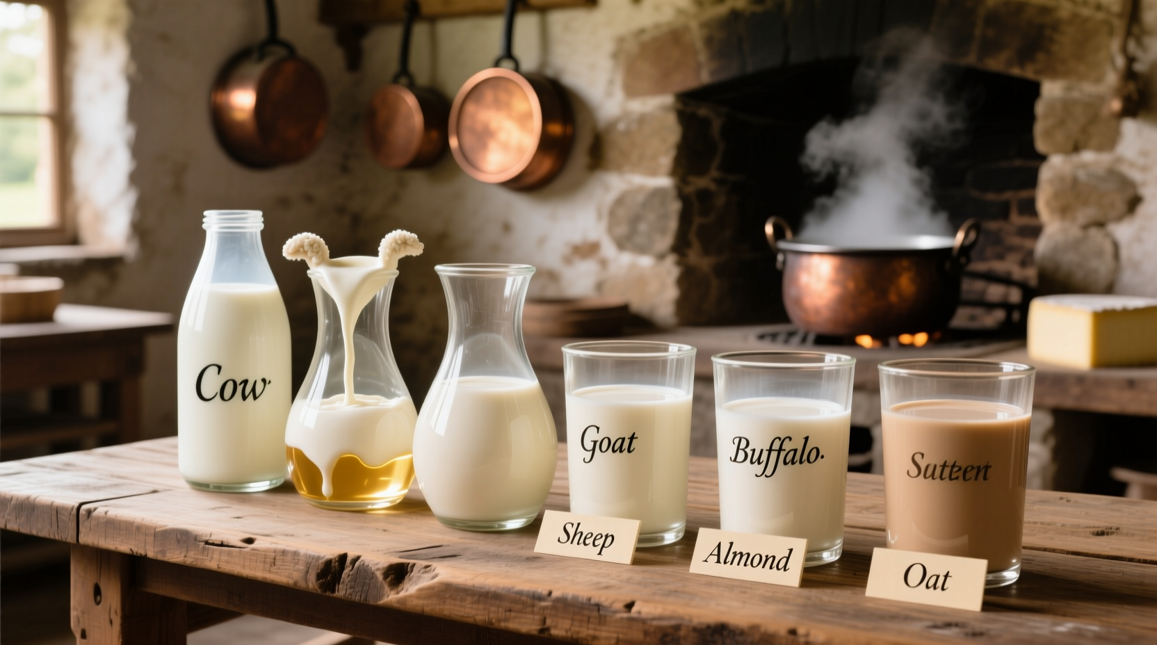 Different milk types for cheese making