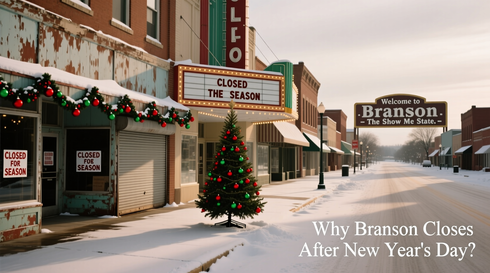 why does branson mo close after new year