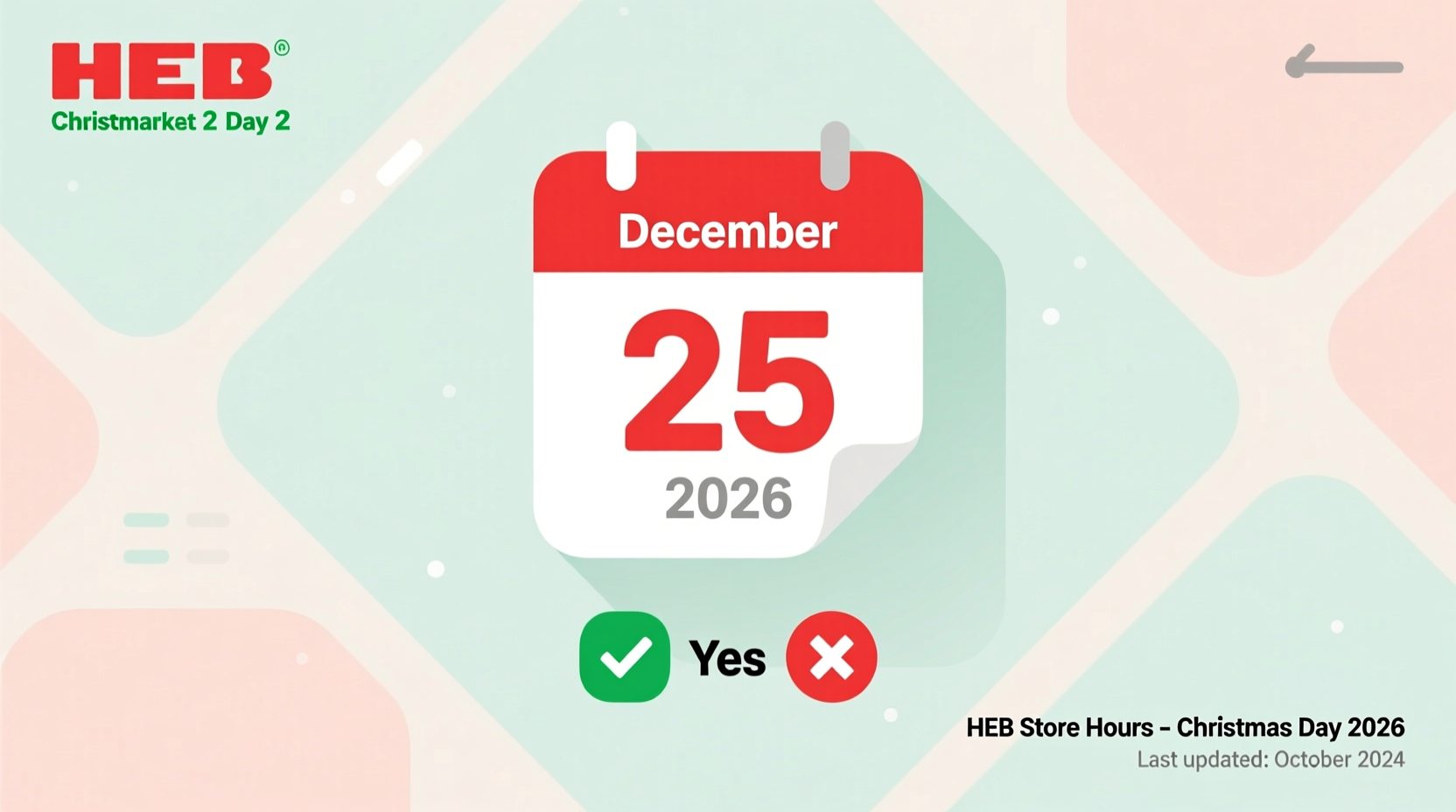 is heb open on christmas day 2026
