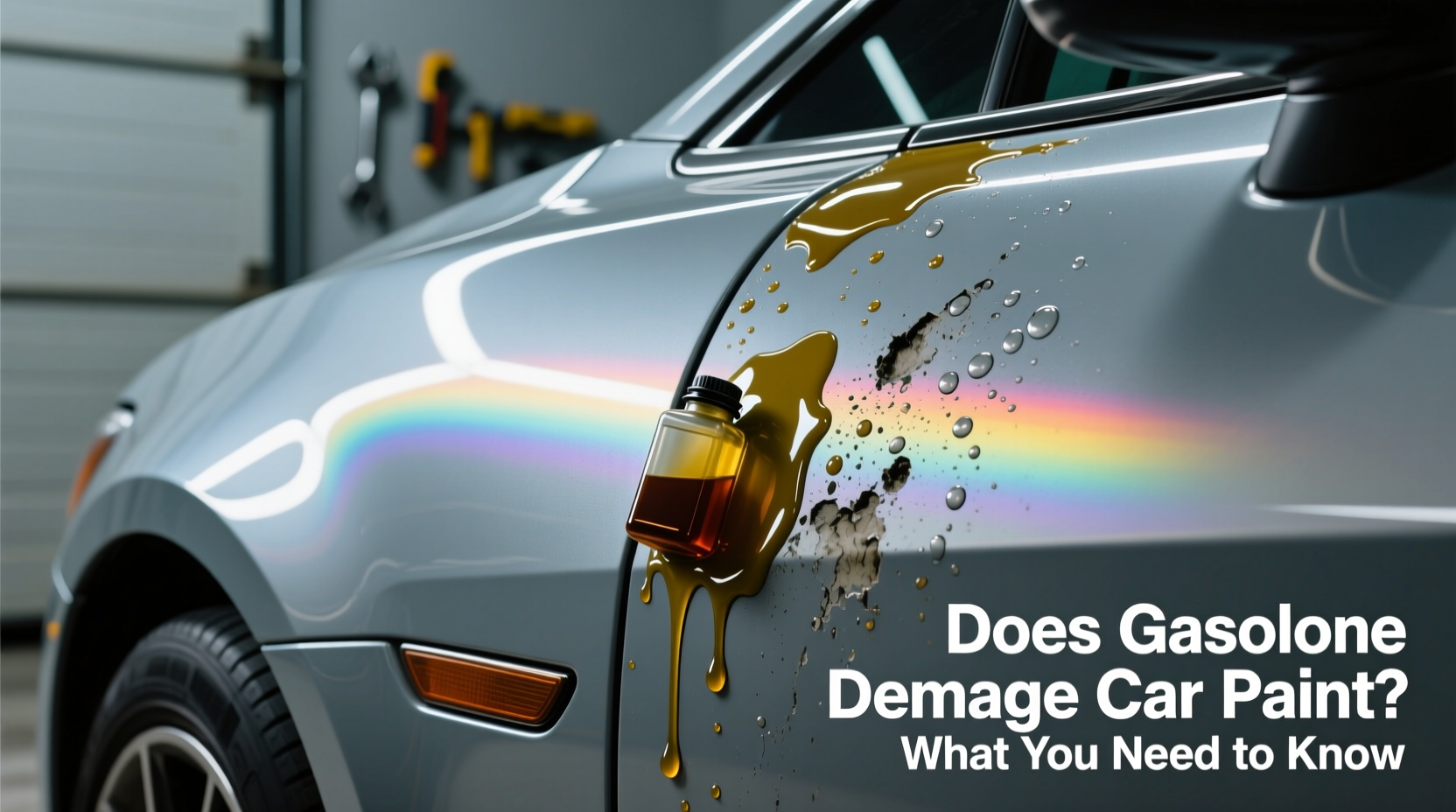 does gasoline damage car paint
