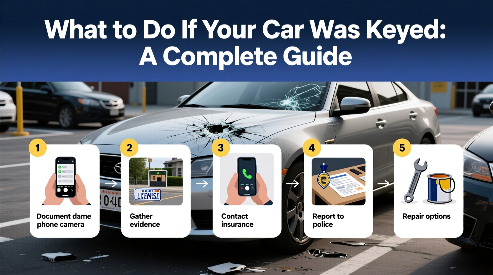 a keyed car