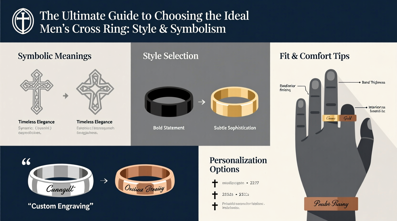 a complete guide to choosing the ideal cross ring for men based on style and meaning