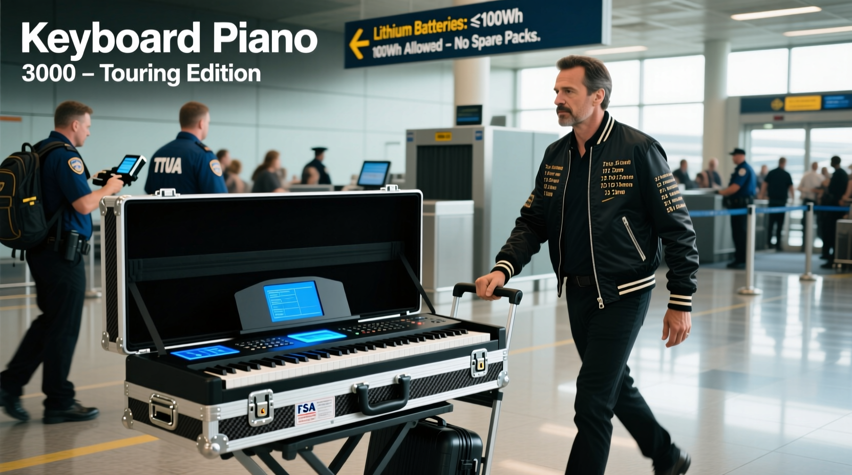 Is the Keyboard Piano 3000 Safe to Fly With as Carry-On for Touring Musicians in 2026? Weight, TSA Battery Rules, and Case Recommendations