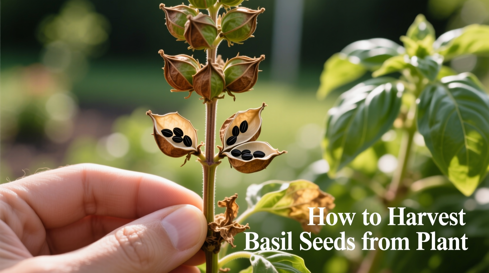 how to harvest basil seeds from plant