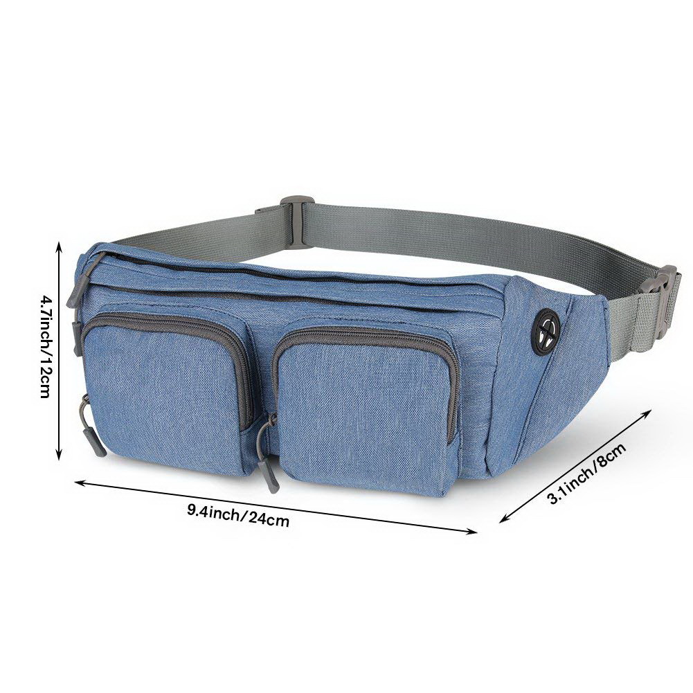 Marsupio in vita in denim personalizzato per la corsa, l'escursionismo, gli sport all'aria aperta