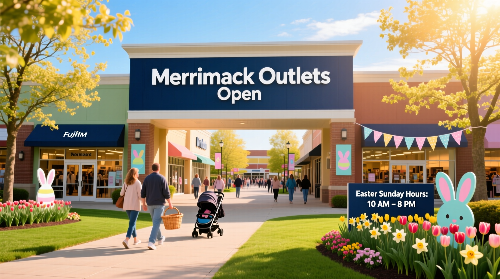 are the merrimack outlets open on easter