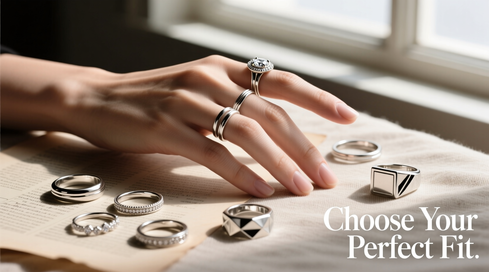 how to select the ideal silver ring to complement your hand shape and style