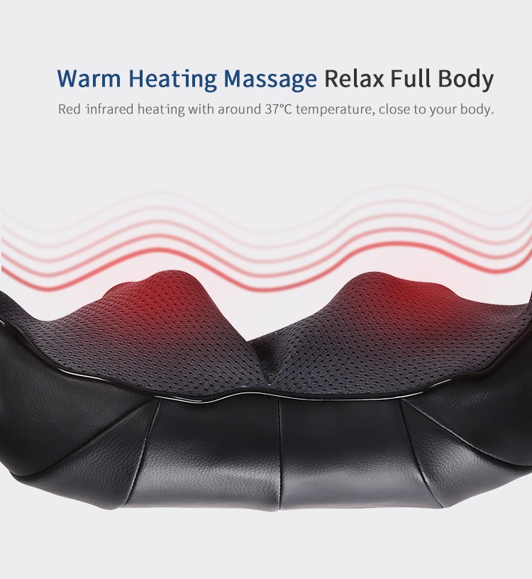 Electrical shiatsu massager neck massage with device electric vibrating back kneading neck and shoulder massages roller machine