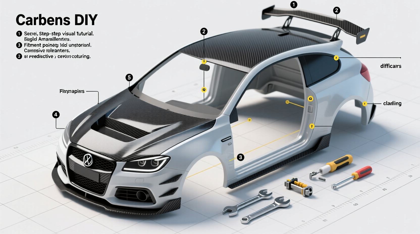 Golf 5 Carbon Fiber DIY Installation Guide: Full Step-by-Step