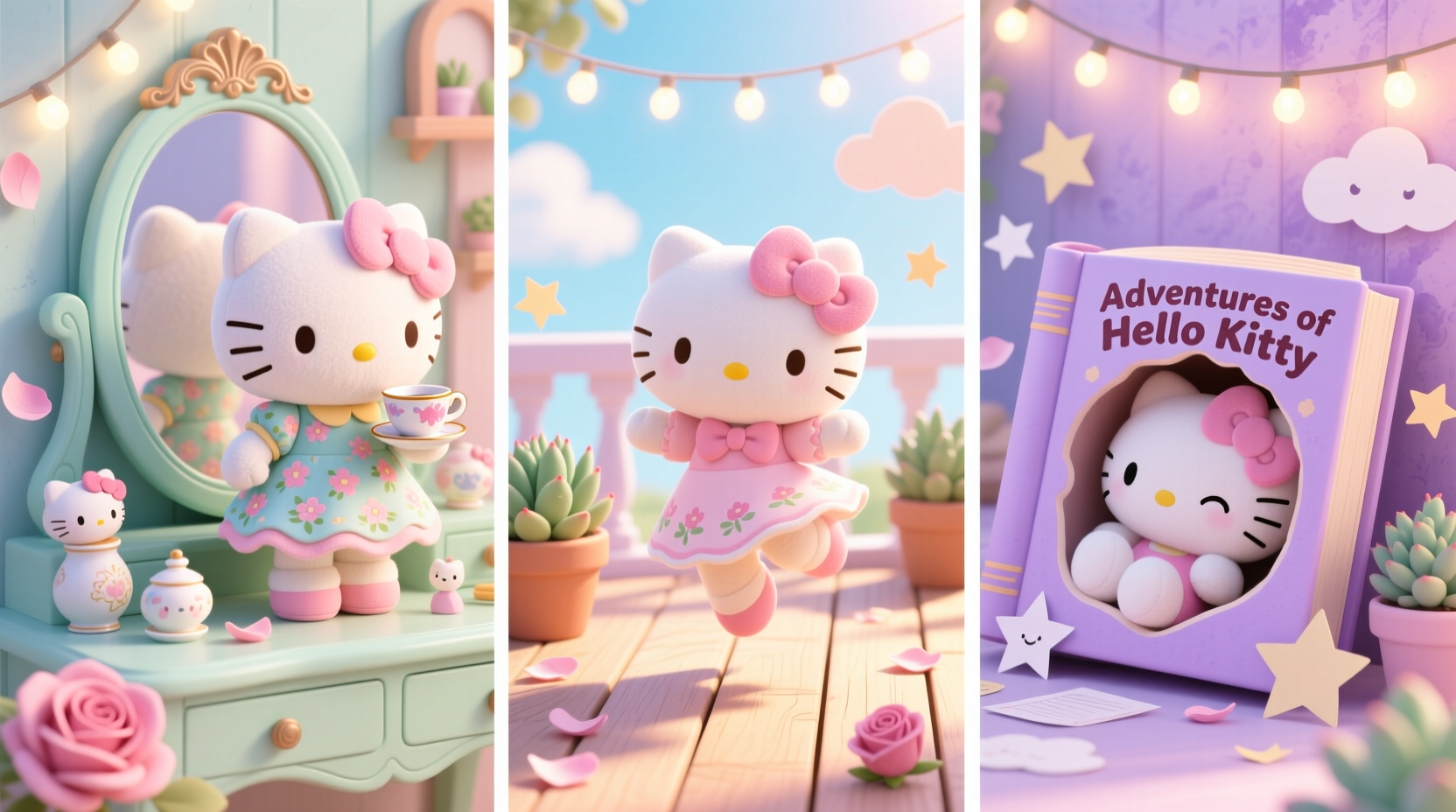 creative ways to style and pose your hello kitty plush dolls for display and play