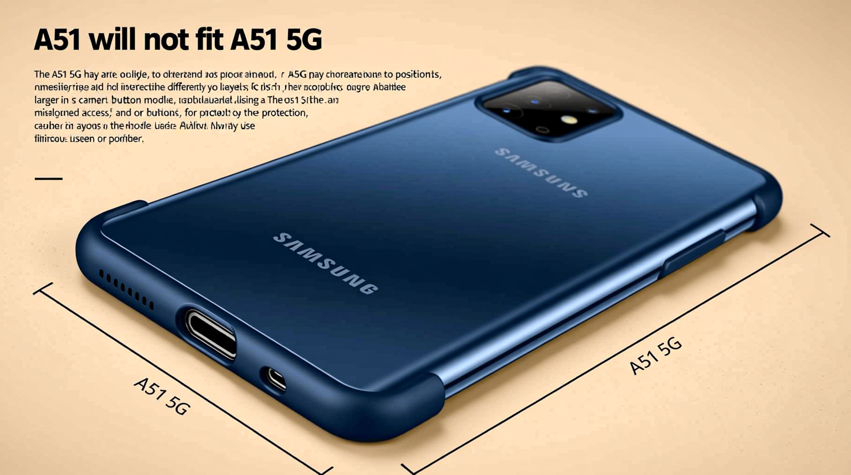 will my samsung a51 case fit the a51 5g or do i need a different one