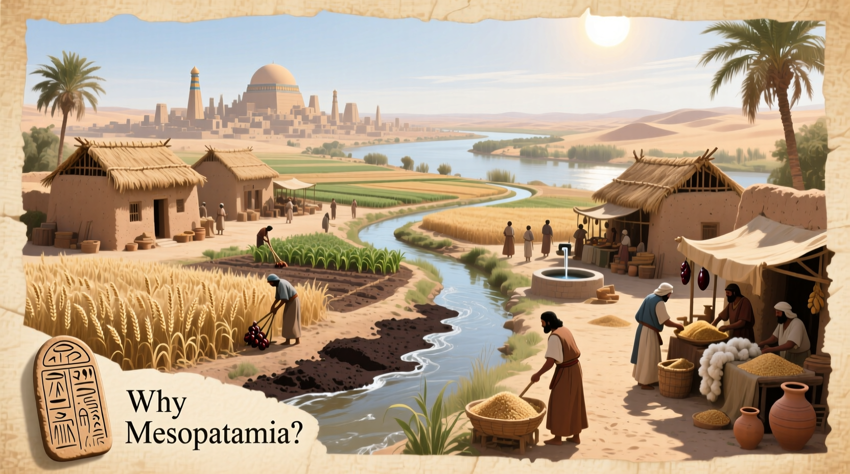 why did the sumerians settle in mesopotamia key reasons