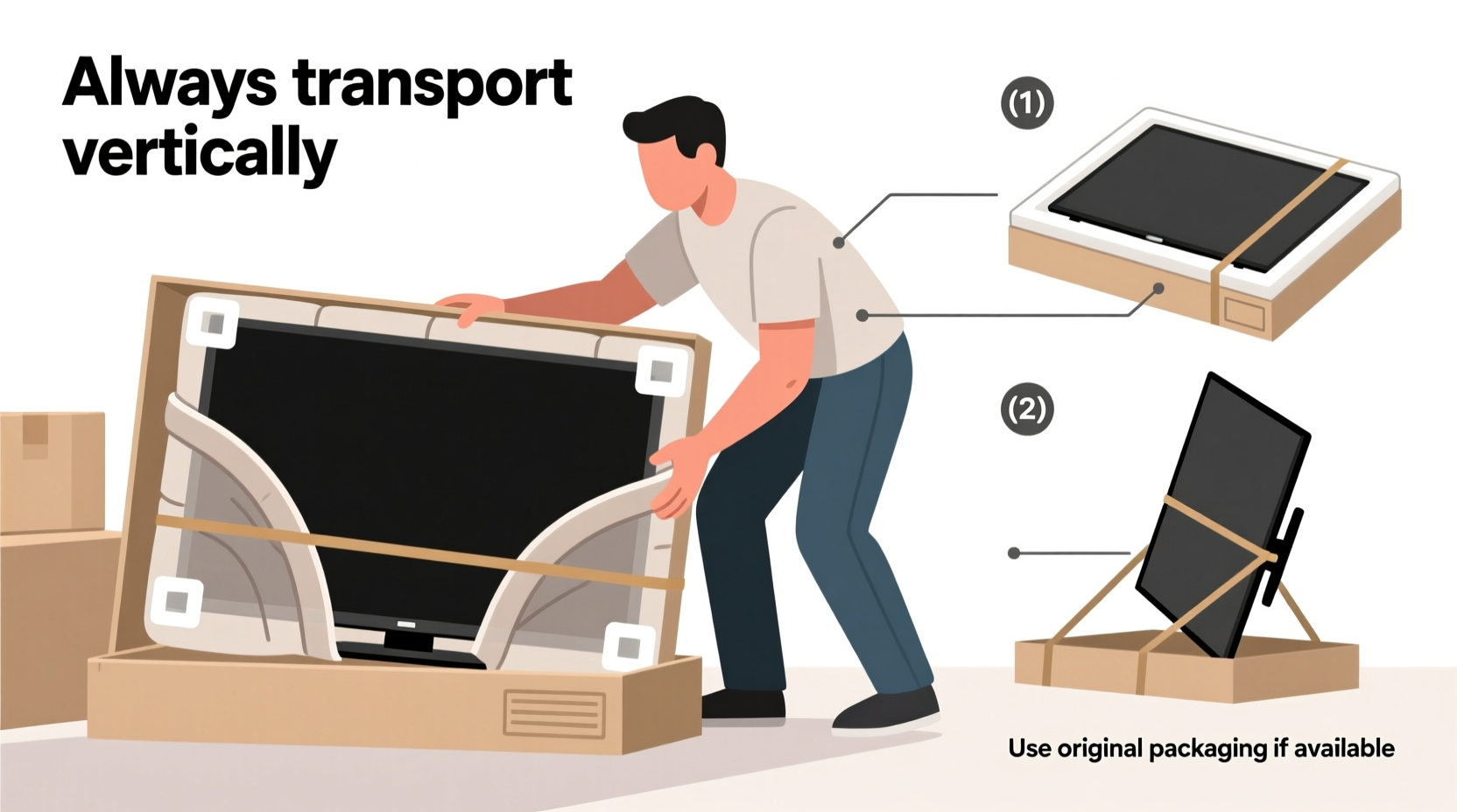 how to safely move a flat screen tv practical transport tips