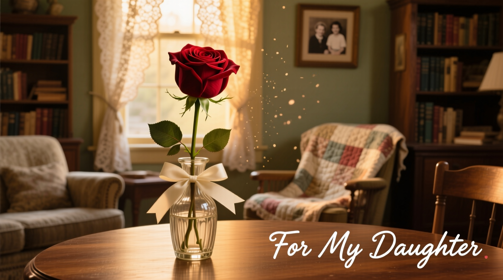 a rose for my daughter on valentines day