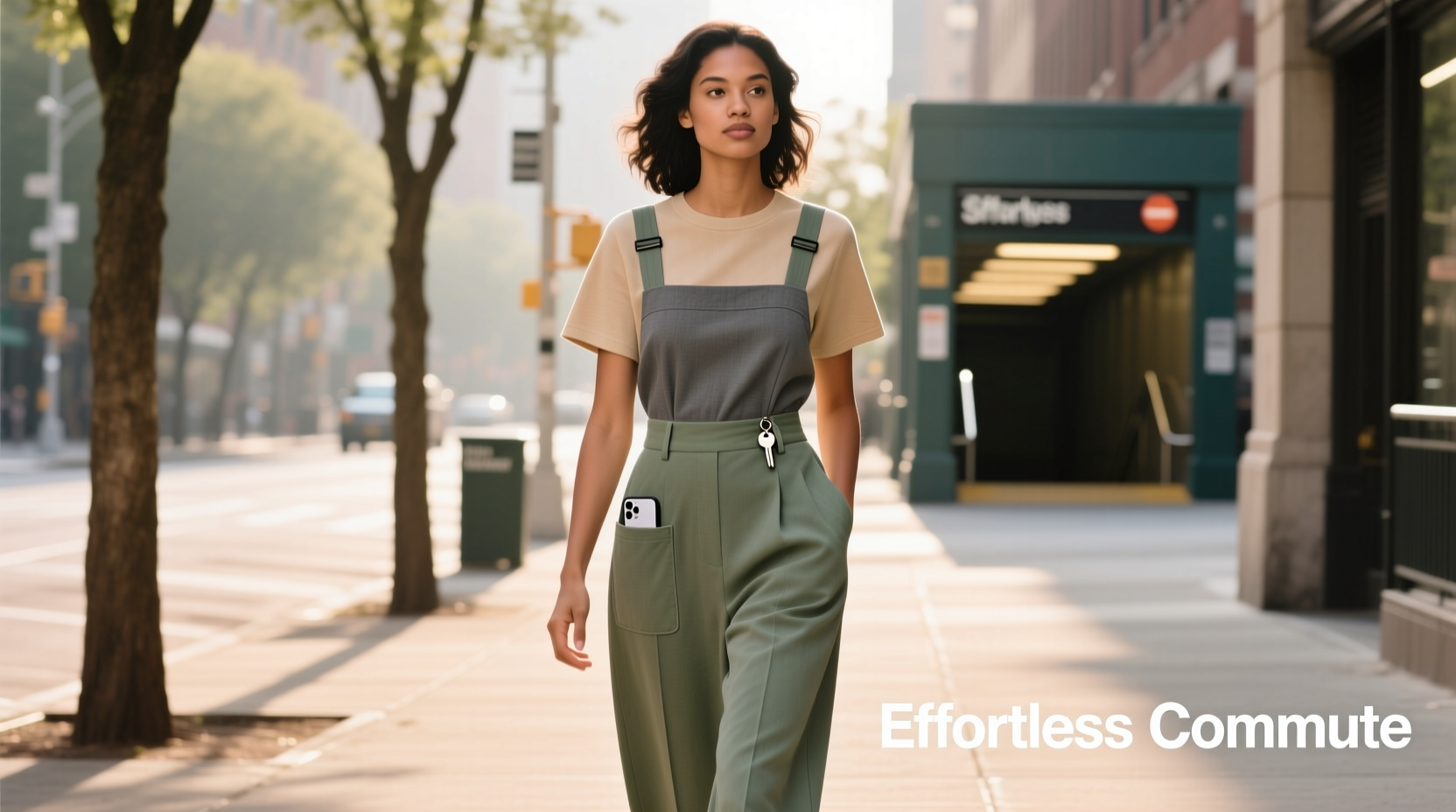 two piece set or jumpsuit for commuting which is less annoying