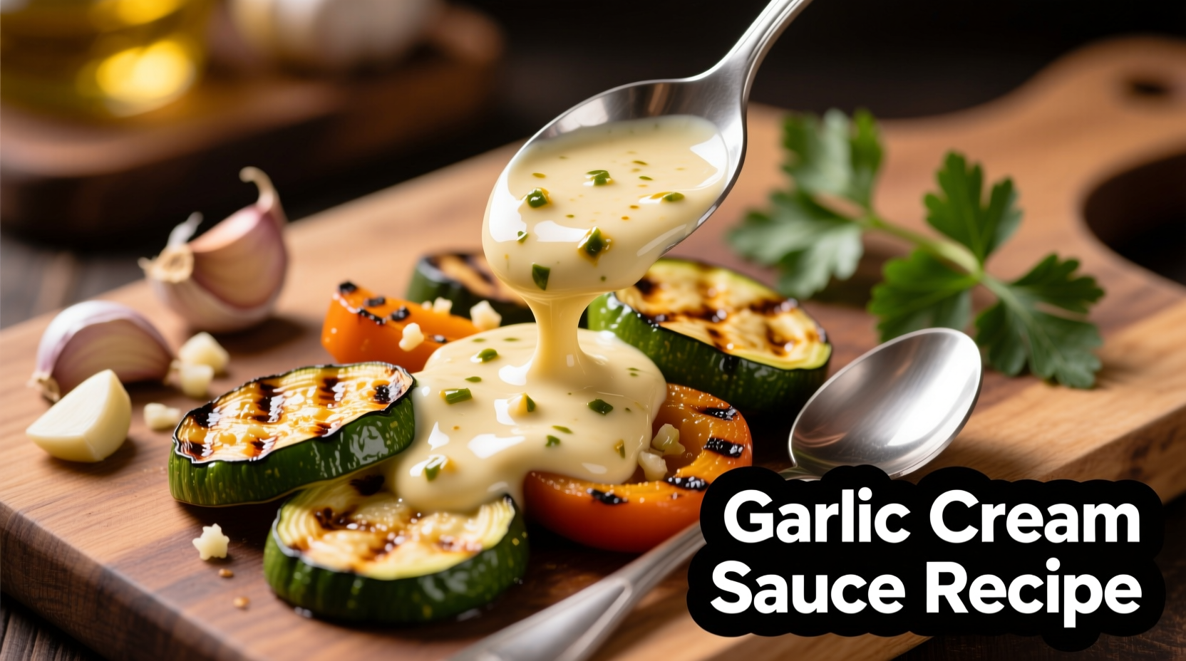 how do you make a garlic cream sauce