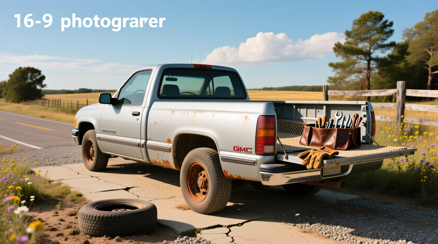 Side view of a 2003 GMC Sonoma pickup truck