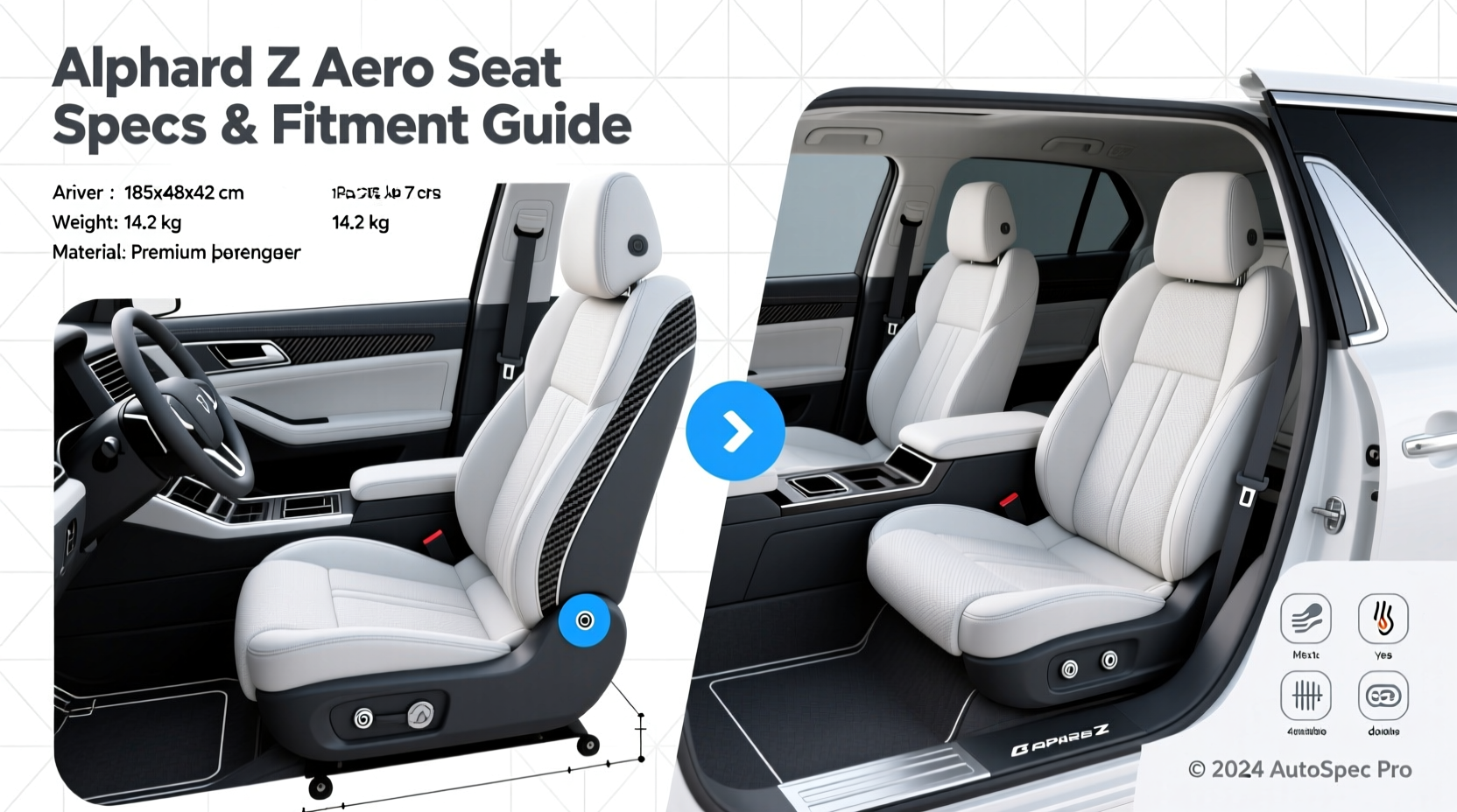 alphard z aero driver passenger seat