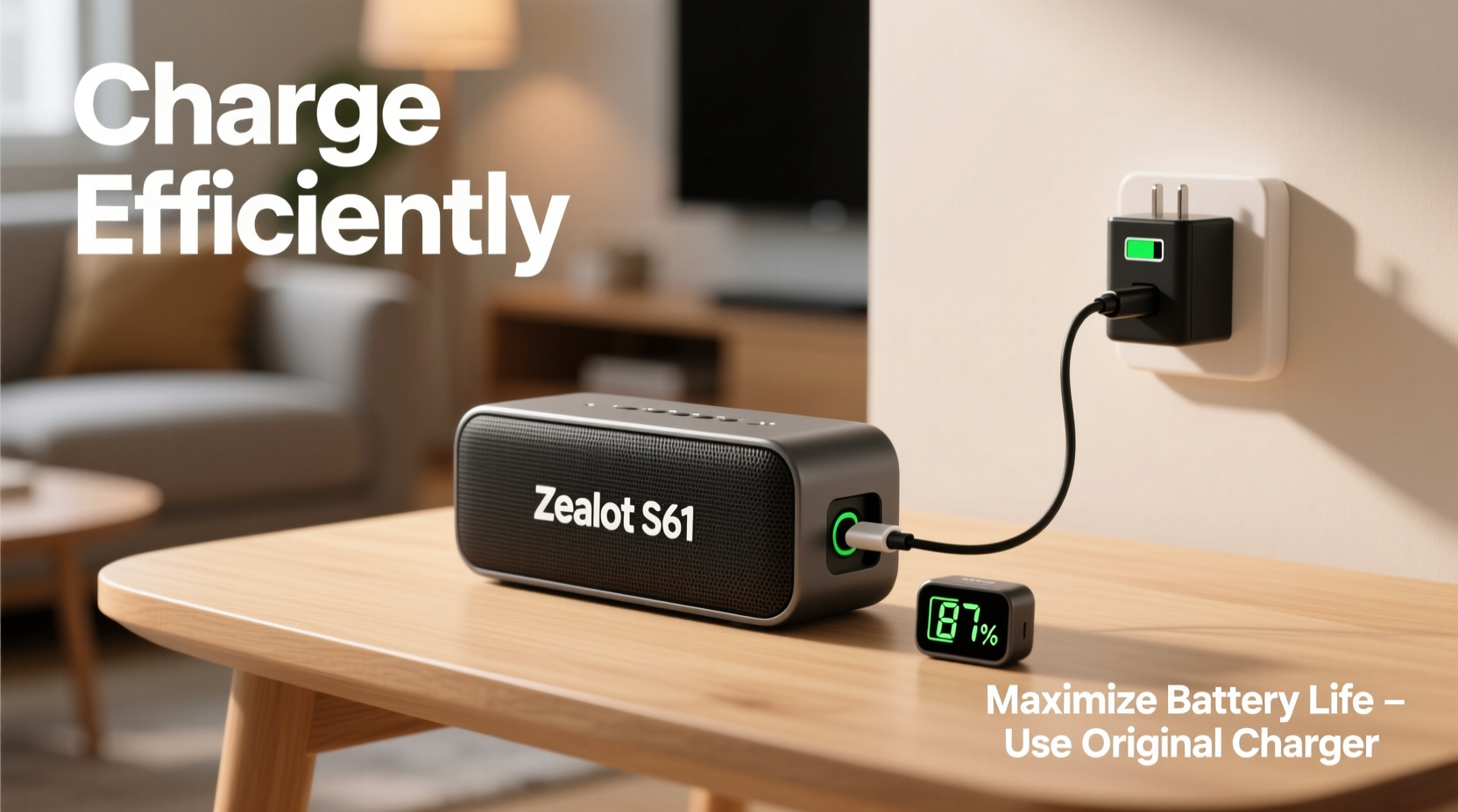 how to charge your zealot s61 wireless speaker efficiently for longer use