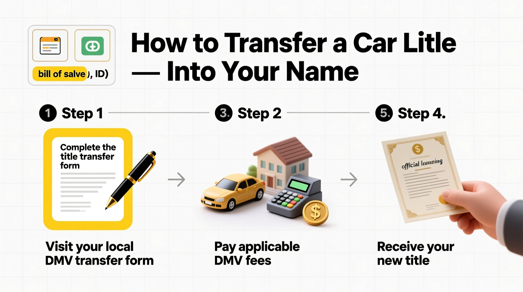 how do i get my car title in my name