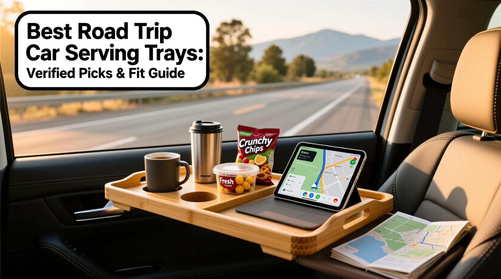 road trip car serving trays