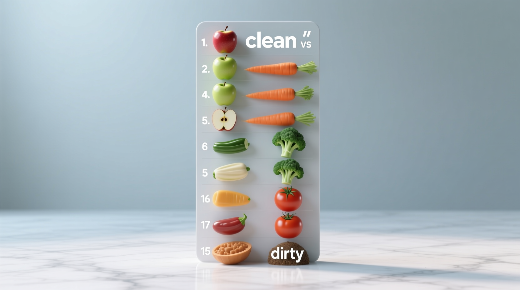 dirty dozen clean fifteen produce ranks