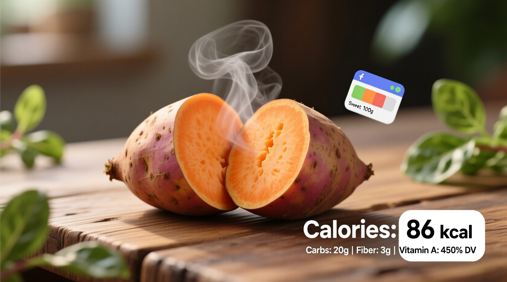 calories in small sweet potato