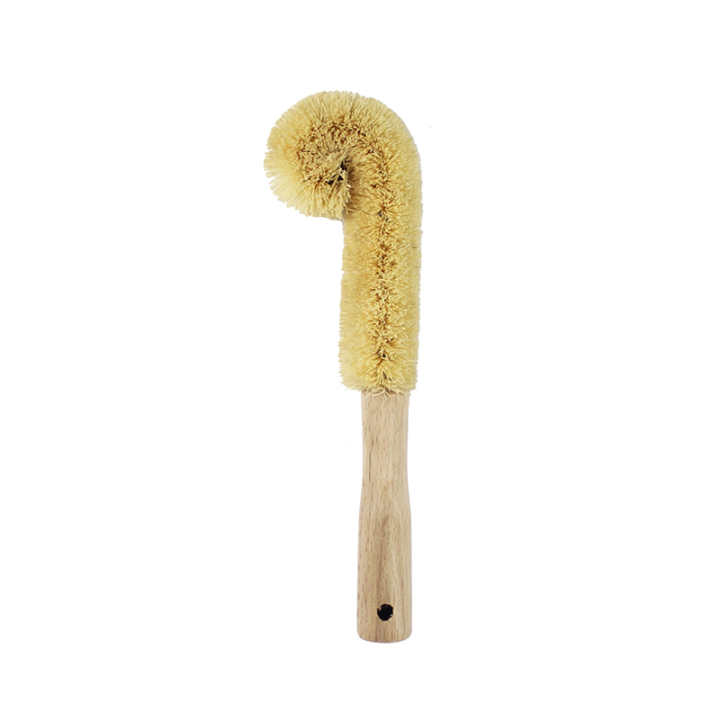 Wooden Coconut Cleaning Brush For Cups Decanters Bottles