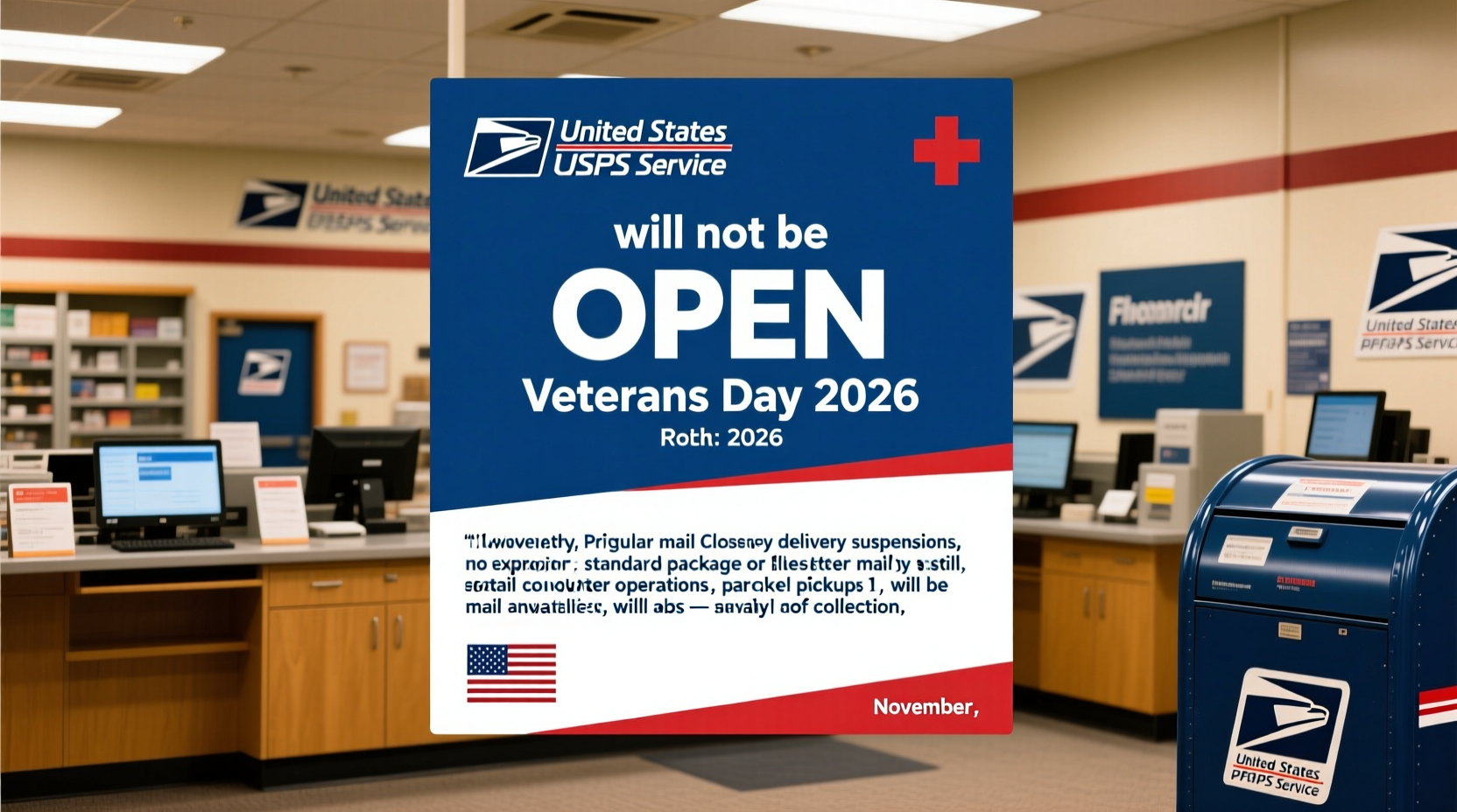 is usps open on veterans day 2026