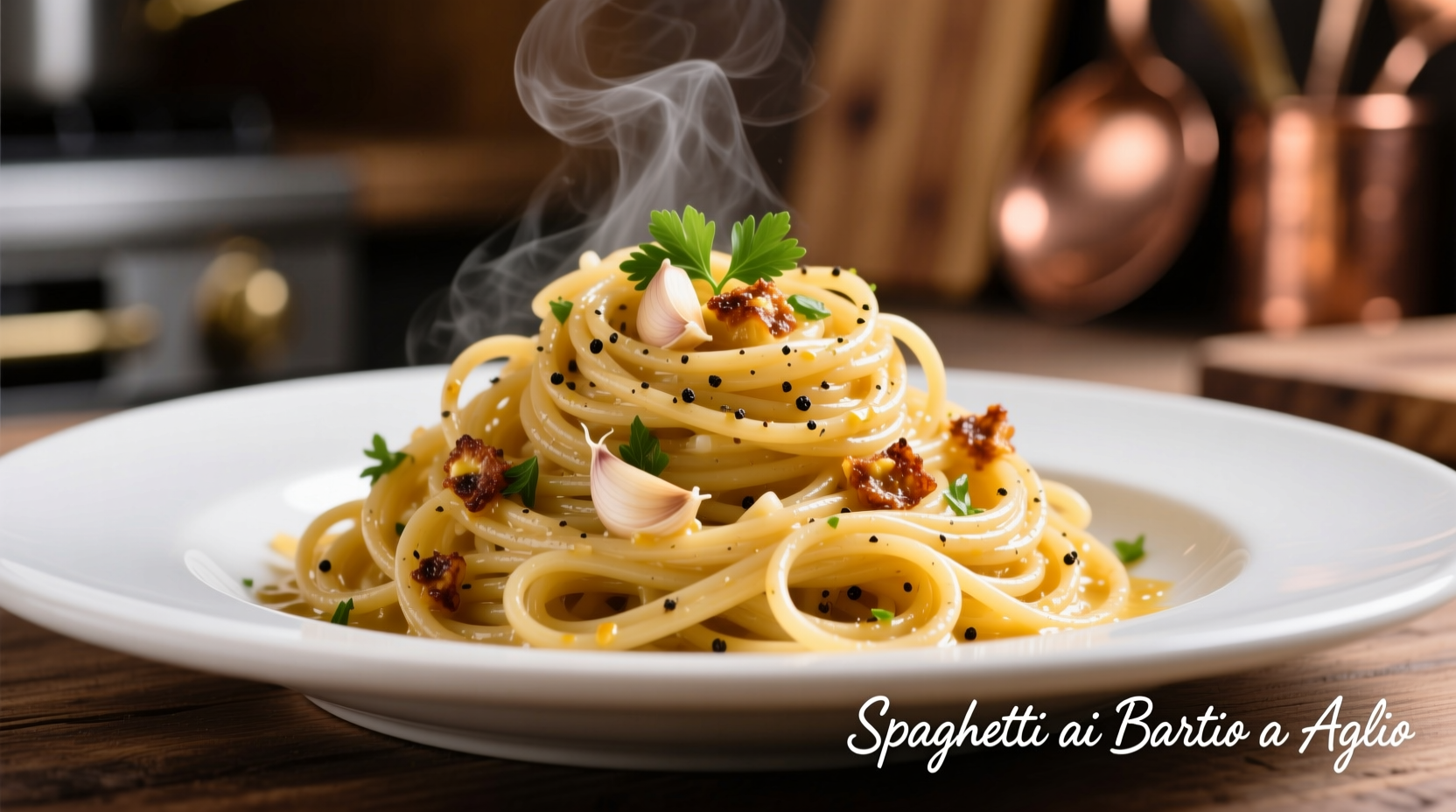 spaghetti with garlic butter