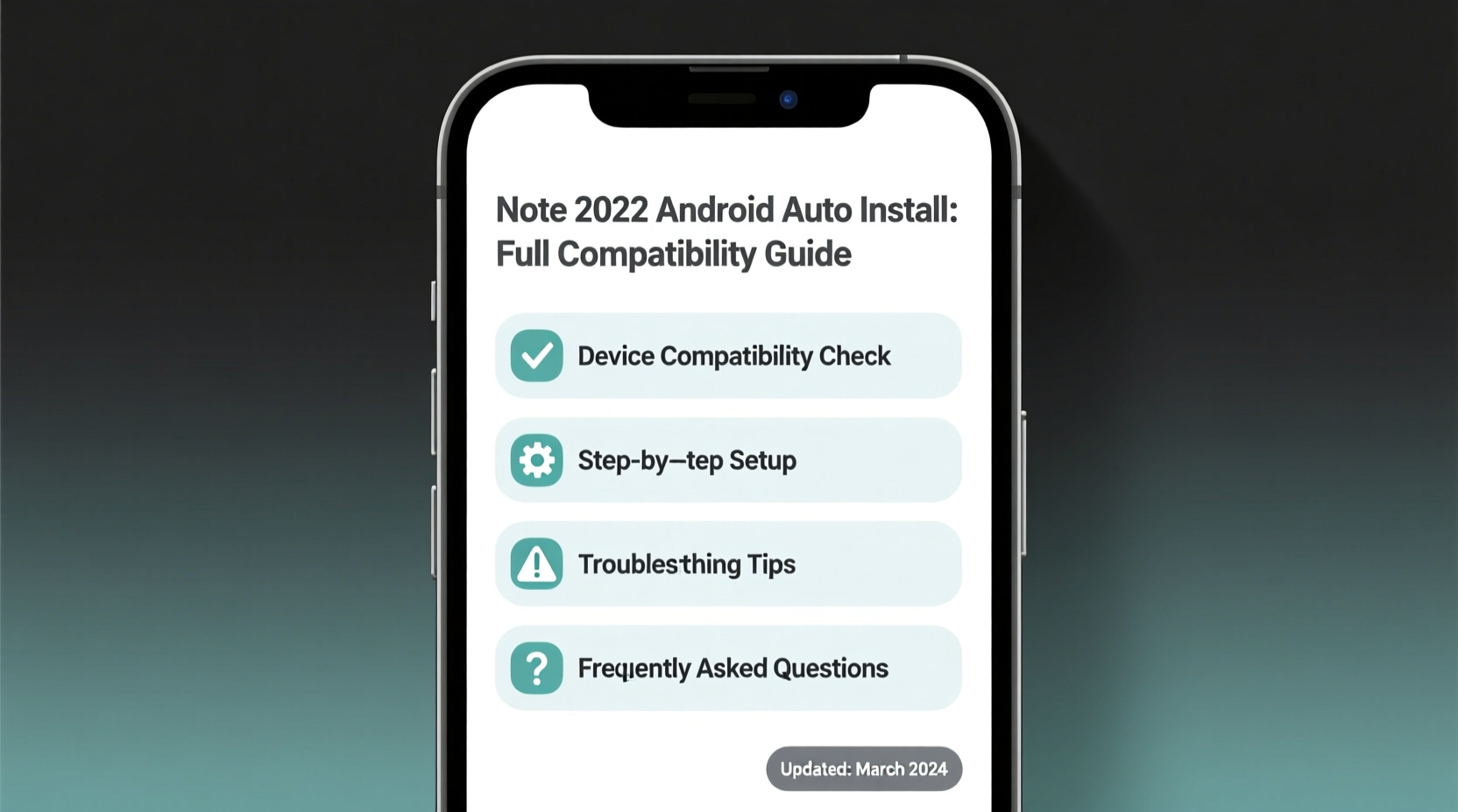 note 2022 android auto install