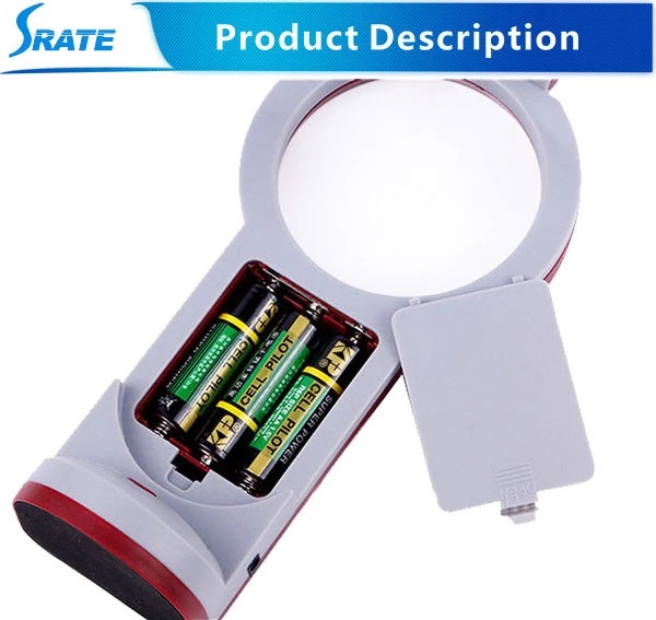 Loupe portative à Double lentilles avec chargeur USB TH-7022