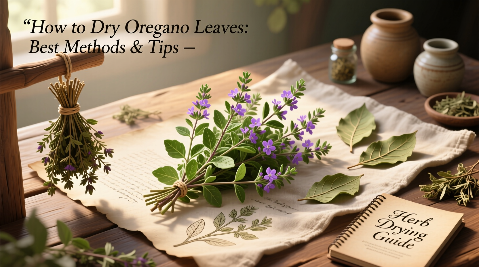how to dry oregano leaves