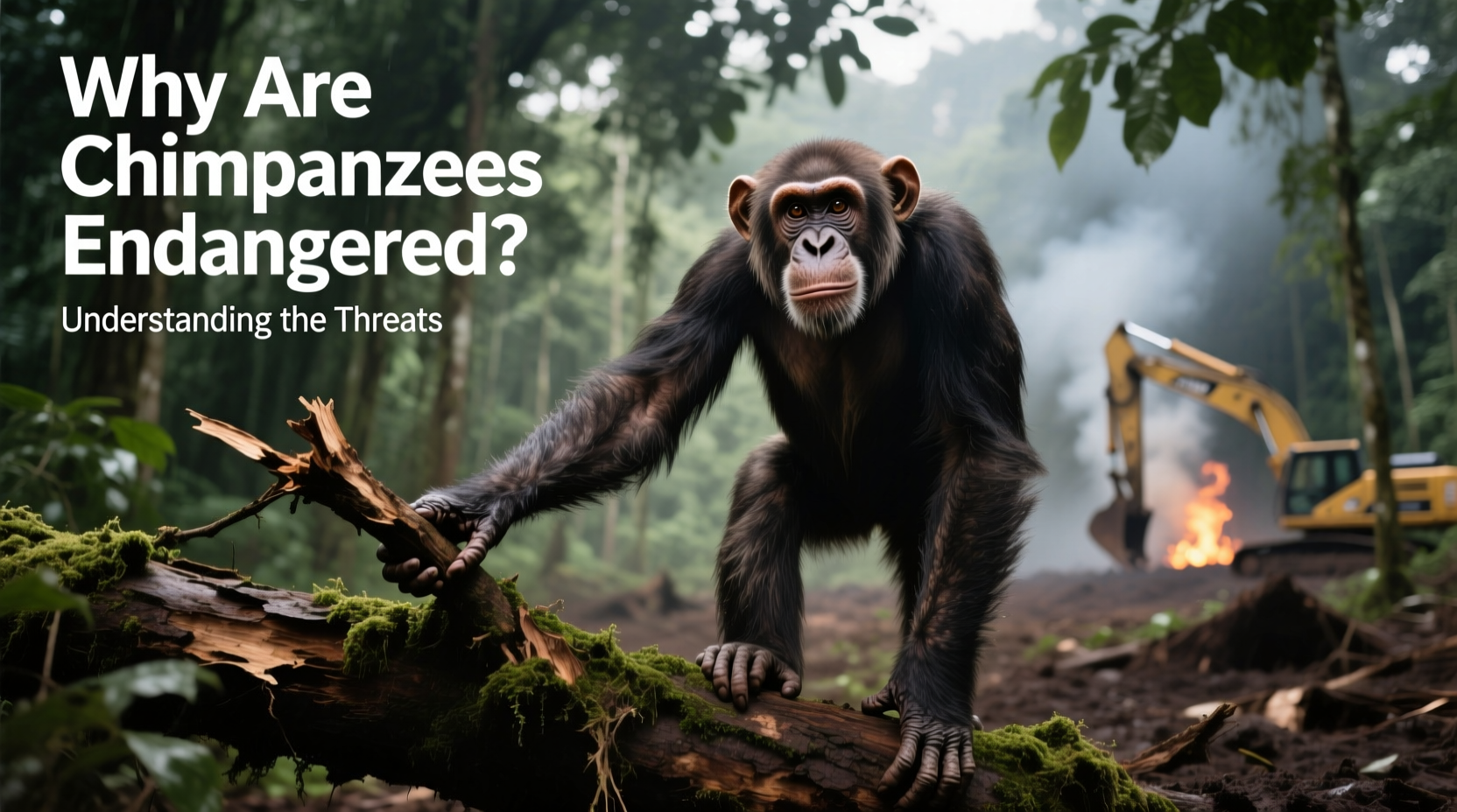 why are chimpanzees endangered understanding the threats