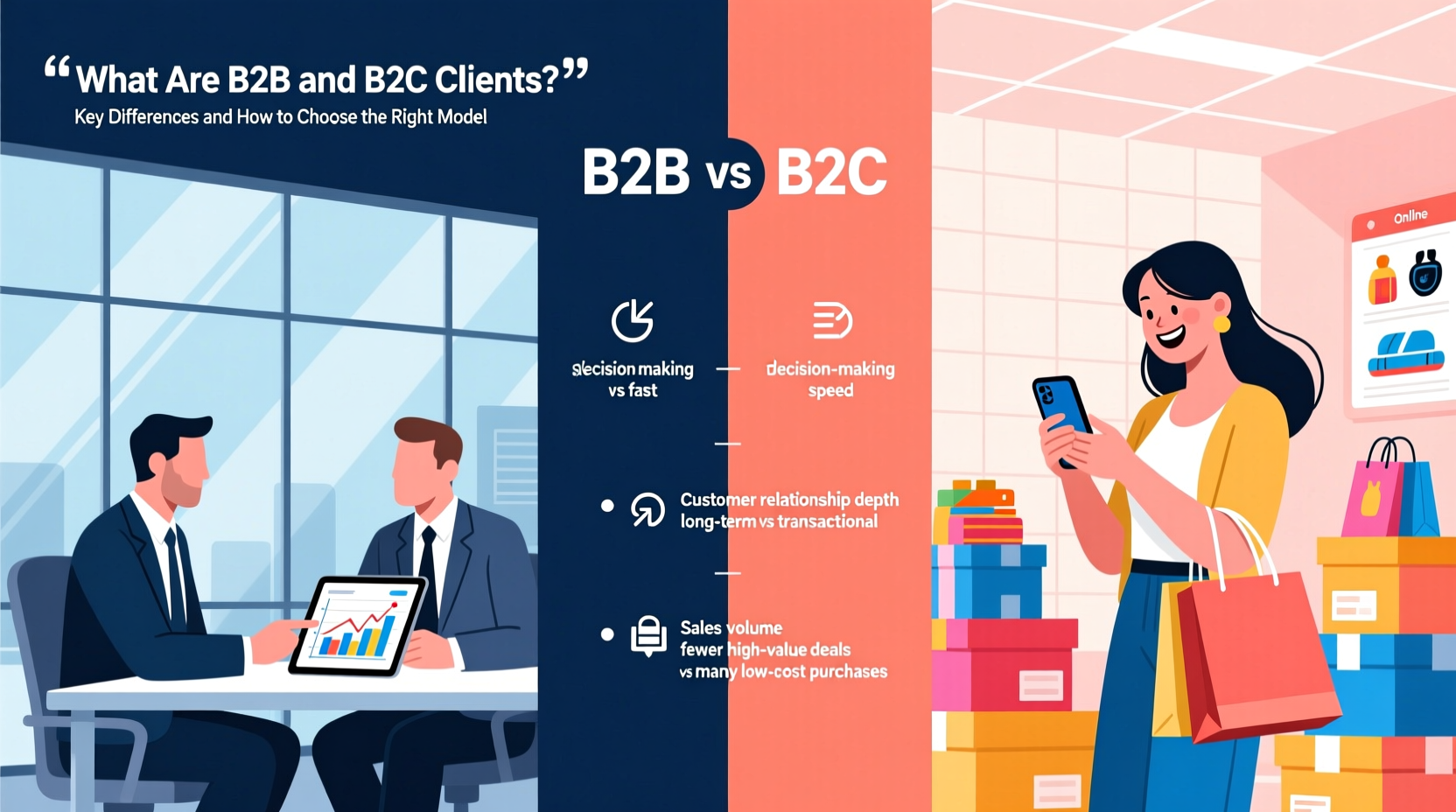 what are b2b and b2c clients