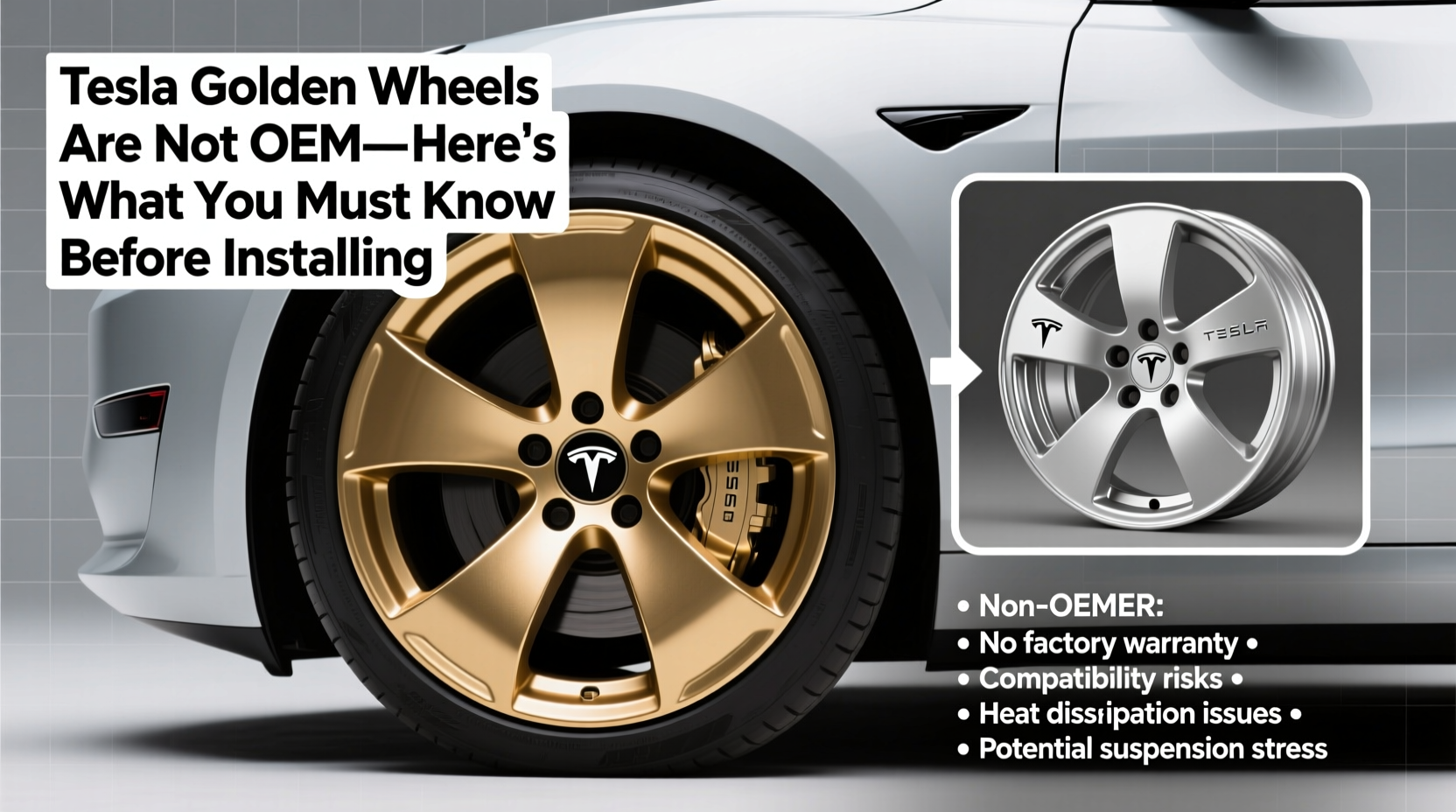 tesla golden wheel install