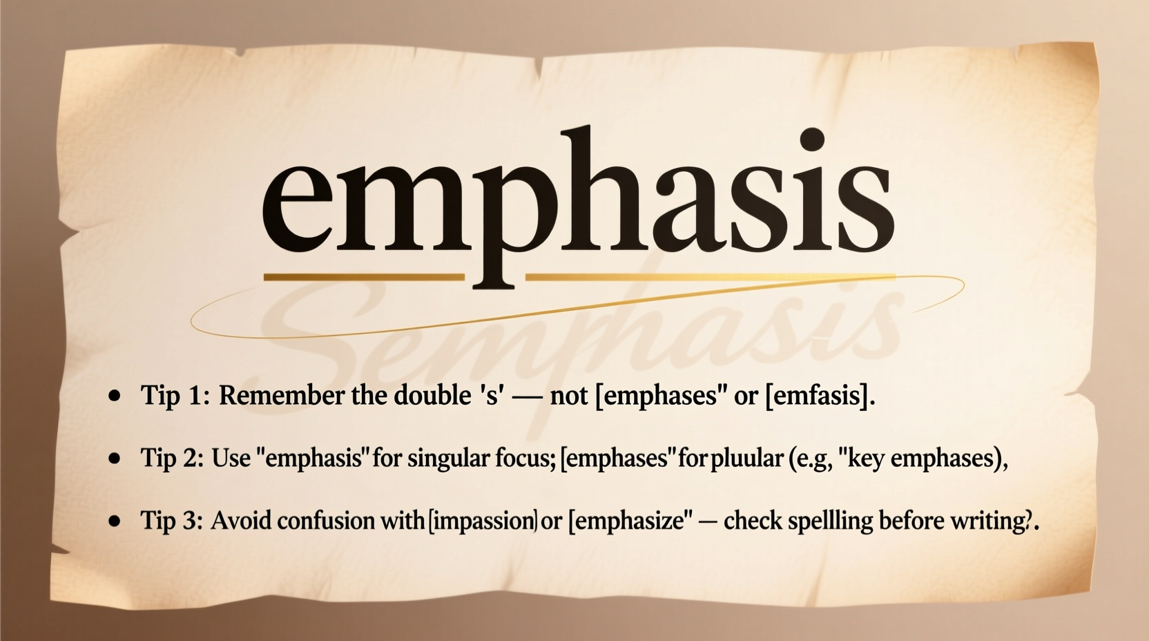 how to spell emphasis correctly tips and common mistakes to avoid